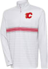 Main image for Antigua Calgary Flames Mens Grey Bullseye Long Sleeve 1/4 Zip Pullover