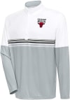 Main image for Antigua Chicago Bulls Mens White Bender Long Sleeve 1/4 Zip Pullover