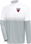 Main image for Antigua Chicago Bulls Mens White Bender Long Sleeve 1/4 Zip Pullover