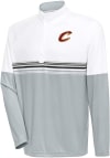 Main image for Antigua Cleveland Cavaliers Mens White Bender Long Sleeve 1/4 Zip Pullover