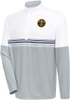 Main image for Antigua Denver Nuggets Mens White Bender Long Sleeve Qtr Zip Pullover