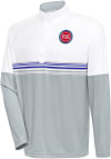 Main image for Antigua Detroit Pistons Mens White Bender Long Sleeve 1/4 Zip Pullover