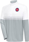 Main image for Antigua Detroit Pistons Mens White Bender Long Sleeve 1/4 Zip Pullover