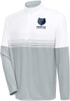 Main image for Antigua Memphis Grizzlies Mens White Bender Long Sleeve 1/4 Zip Pullover