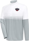 Main image for Antigua New Orleans Pelicans Mens White Bender Long Sleeve 1/4 Zip Pullover