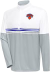 Main image for Antigua New York Knicks Mens White Bender Long Sleeve 1/4 Zip Pullover
