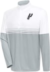 Main image for Antigua San Antonio Spurs Mens White Bender Long Sleeve 1/4 Zip Pullover