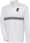 Main image for Antigua Miami Heat Mens Grey Bullseye Long Sleeve 1/4 Zip Pullover