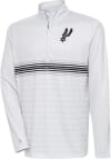 Main image for Antigua San Antonio Spurs Mens Grey Bullseye Long Sleeve 1/4 Zip Pullover