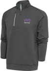 Main image for Antigua TCU Horned Frogs Mens Grey Soccer Generation Long Sleeve 1/4 Zip Pullover