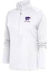 Main image for Womens K-State Wildcats White Antigua Volleyball Tribute Qtr Zip Pullover