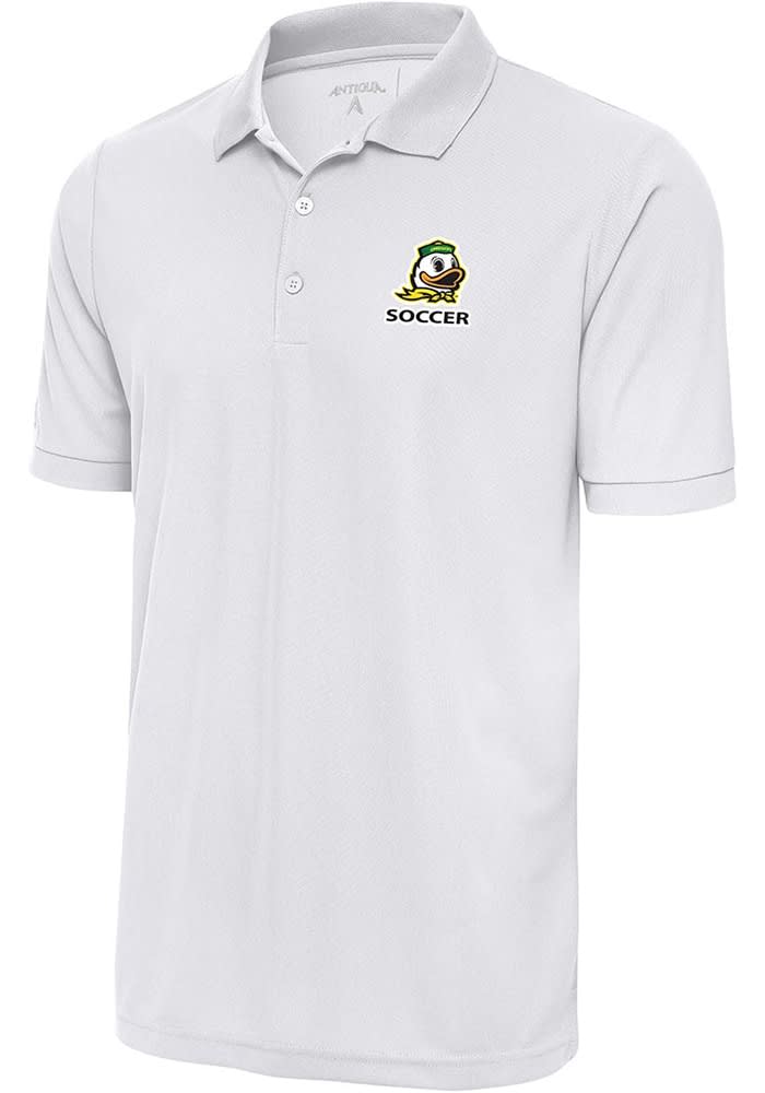 Antigua Oregon Ducks White Soccer Legacy Pique Big and Tall Polo White 100 POLYESTER Size 4XLT