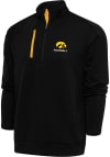 Main image for Antigua Iowa Hawkeyes Mens Black Football Generation Long Sleeve 1/4 Zip Pullover
