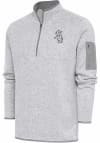 Main image for Antigua Chicago White Sox Mens Grey Metallic Logo Fortune Long Sleeve 1/4 Zip Pullover
