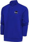 Main image for Antigua Philadelphia Phillies Mens Blue Metallic Logo Generation Long Sleeve 1/4 Zip Pullover