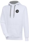 Main image for Antigua Chicago Cubs Mens White Metallic Logo Victory Long Sleeve Hoodie
