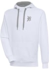 Main image for Antigua Detroit Tigers Mens White Metallic Logo Victory Long Sleeve Hoodie