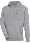 Main image for Antigua Los Angeles Dodgers Mens Grey Metallic Logo Victory Long Sleeve Hoodie