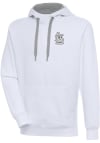 Main image for Antigua St Louis Cardinals Mens White Metallic Logo Victory Long Sleeve Hoodie