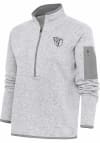 Main image for Antigua Cleveland Guardians Womens Grey Metallic Logo Fortune 1/4 Zip Pullover