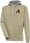 Main image for Antigua Arizona Diamondbacks Mens Khaki Victory Long Sleeve Hoodie