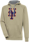 Main image for Antigua New York Mets Mens Khaki Full Front Victory Long Sleeve Hoodie