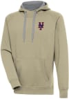 Main image for Antigua New York Mets Mens Khaki Victory Long Sleeve Hoodie