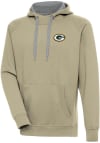 Main image for Antigua Green Bay Packers Mens Khaki Victory Long Sleeve Hoodie