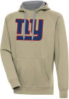 Main image for Antigua New York Giants Mens Khaki Full Front Victory Long Sleeve Hoodie