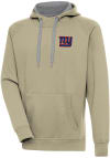 Main image for Antigua New York Giants Mens Khaki Victory Long Sleeve Hoodie