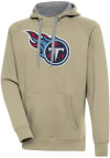 Main image for Antigua Tennessee Titans Mens Khaki Full Front Victory Long Sleeve Hoodie