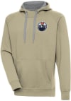 Main image for Antigua Edmonton Oilers Mens Khaki Victory Long Sleeve Hoodie