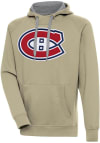 Main image for Antigua Montreal Canadiens Mens Khaki Full Front Victory Long Sleeve Hoodie