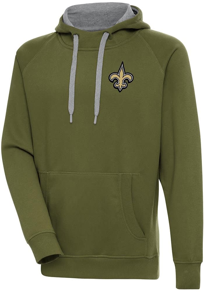 Antigua New Orleans Saints Mens Victory Hoodie OLIVE