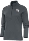 Main image for Antigua Cleveland Guardians Womens Charcoal Metallic Logo Epic 1/4 Zip Pullover