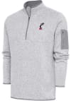Main image for Antigua Cincinnati Bearcats Mens Grey Fortune Long Sleeve 1/4 Zip Pullover