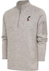 Main image for Mens Cincinnati Bearcats Oatmeal Antigua Fortune Qtr Zip Pullover