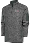 Main image for Antigua Frisco Rough Riders Mens Grey Fortune Long Sleeve 1/4 Zip Fashion Pullover