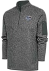 Main image for Antigua  Mens Grey Fortune Long Sleeve Qtr Zip Fashion Pullover