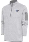 Main image for Antigua  Mens Grey Fortune Long Sleeve Qtr Zip Fashion Pullover