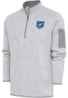 Main image for Antigua Oklahoma City Dodgers Mens Grey Fortune Long Sleeve 1/4 Zip Fashion Pullover