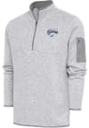 Main image for Antigua Reading Fightin Phils Mens Grey Fortune Long Sleeve 1/4 Zip Fashion Pullover