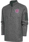 Main image for Antigua South Bend Cubs Mens Grey Fortune Long Sleeve 1/4 Zip Fashion Pullover