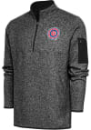 Main image for Antigua South Bend Cubs Mens Black Fortune Long Sleeve 1/4 Zip Fashion Pullover