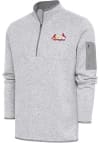 Main image for Antigua Springfield Cardinals Mens Grey Fortune Long Sleeve 1/4 Zip Fashion Pullover