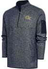 Main image for Antigua GA Tech Yellow Jackets Mens Navy Blue Fortune Long Sleeve 1/4 Zip Pullover