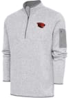 Main image for Antigua Oregon State Beavers Mens Grey Fortune Long Sleeve 1/4 Zip Pullover