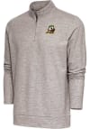 Main image for Mens Oregon Ducks Oatmeal Antigua Gambit Qtr Zip Pullover