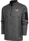 Main image for Antigua Virginia Tech Hokies Mens Black Fortune Long Sleeve 1/4 Zip Pullover