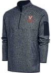 Main image for Antigua Virginia Cavaliers Mens Navy Blue Fortune Long Sleeve 1/4 Zip Pullover